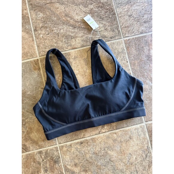 Aerie Goals Sweat Sports Bra Black Size Medium - Picture 3 of 6